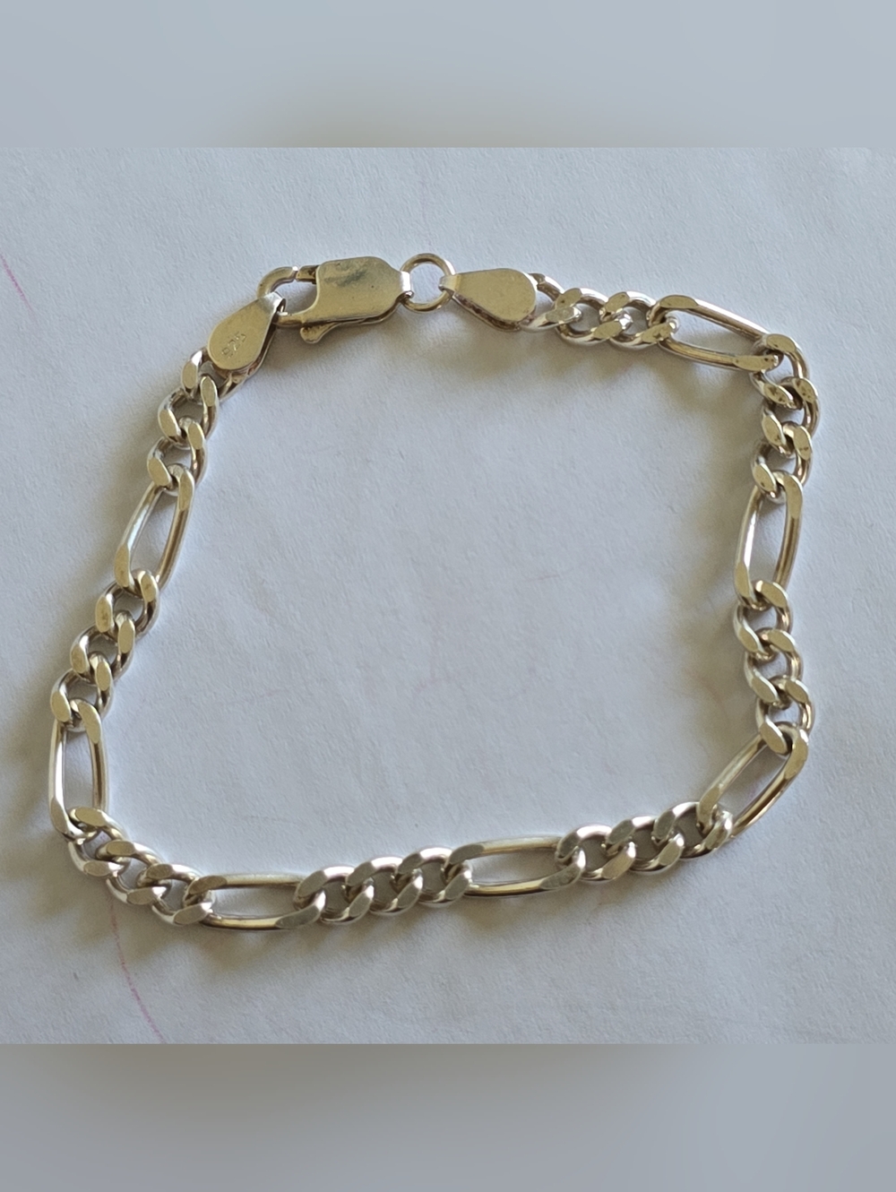 925 sterling silver men bracelet 8"